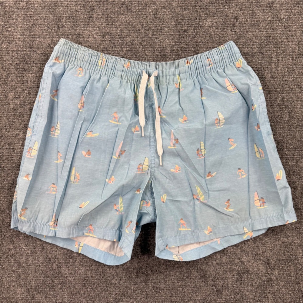 Chubbies Swim Trunks Small Blue Windsurfing Print Mesh Lined Mens